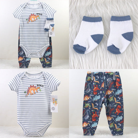 Set For baby Boy 3 Pieces Body Pant And Socks Size 0m-9months