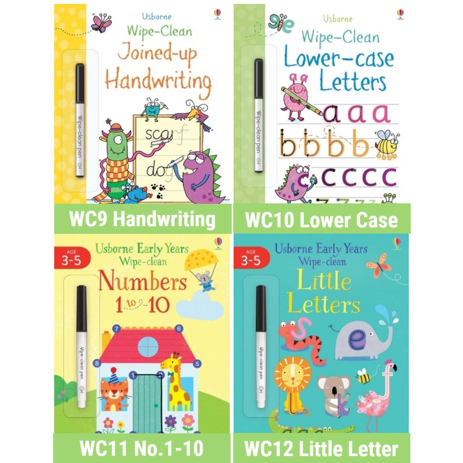 Usborne Wipe-Clean Books For Kids