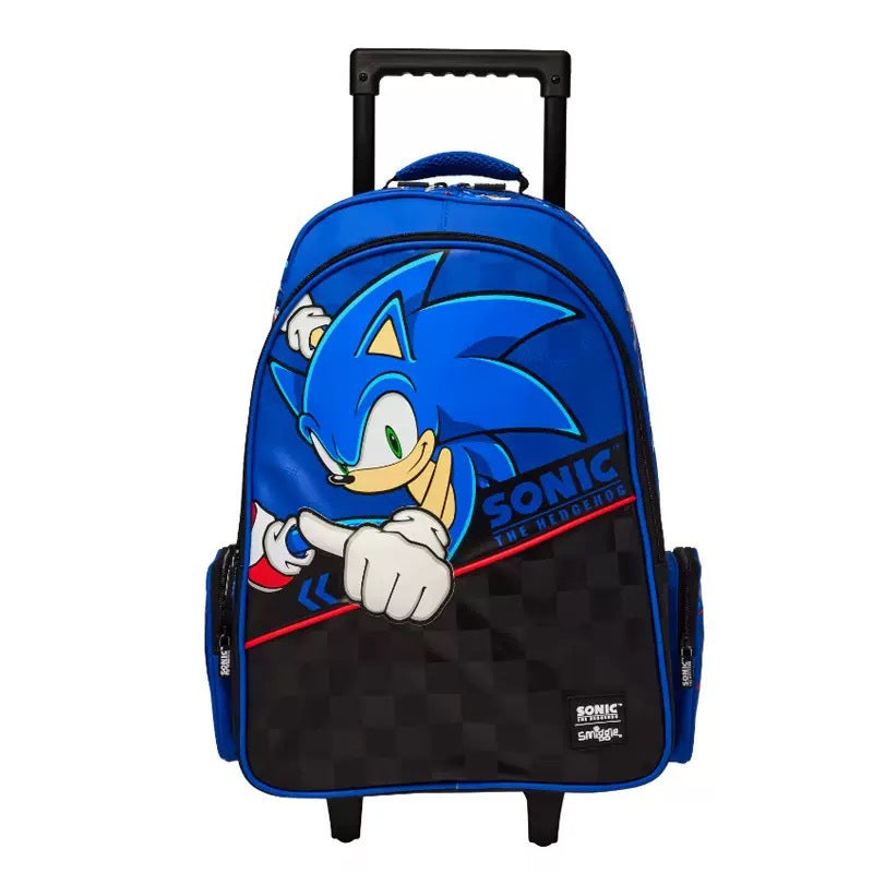 Smiggle Sonic Design Set Of 3pcs Bottle Lunch Box Backpack 42cm