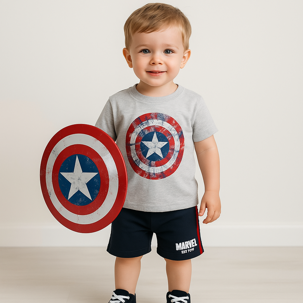 Outfit For Boys Captain America Design Size 3y