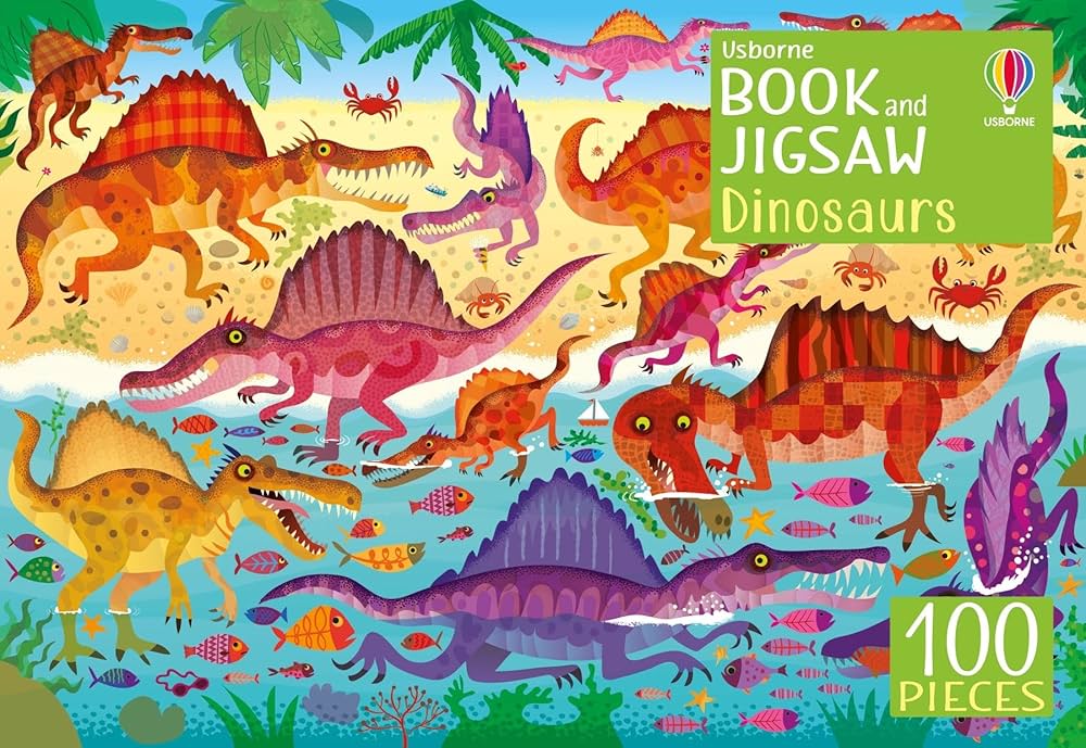 Usborne Book & Jigsaw Dinosaurs 100 Pcs