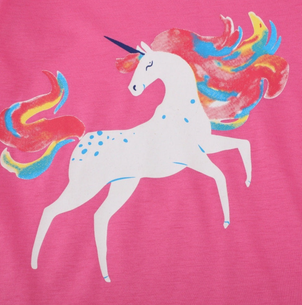 T-shirt Unicorn Design For Girls Size 5y