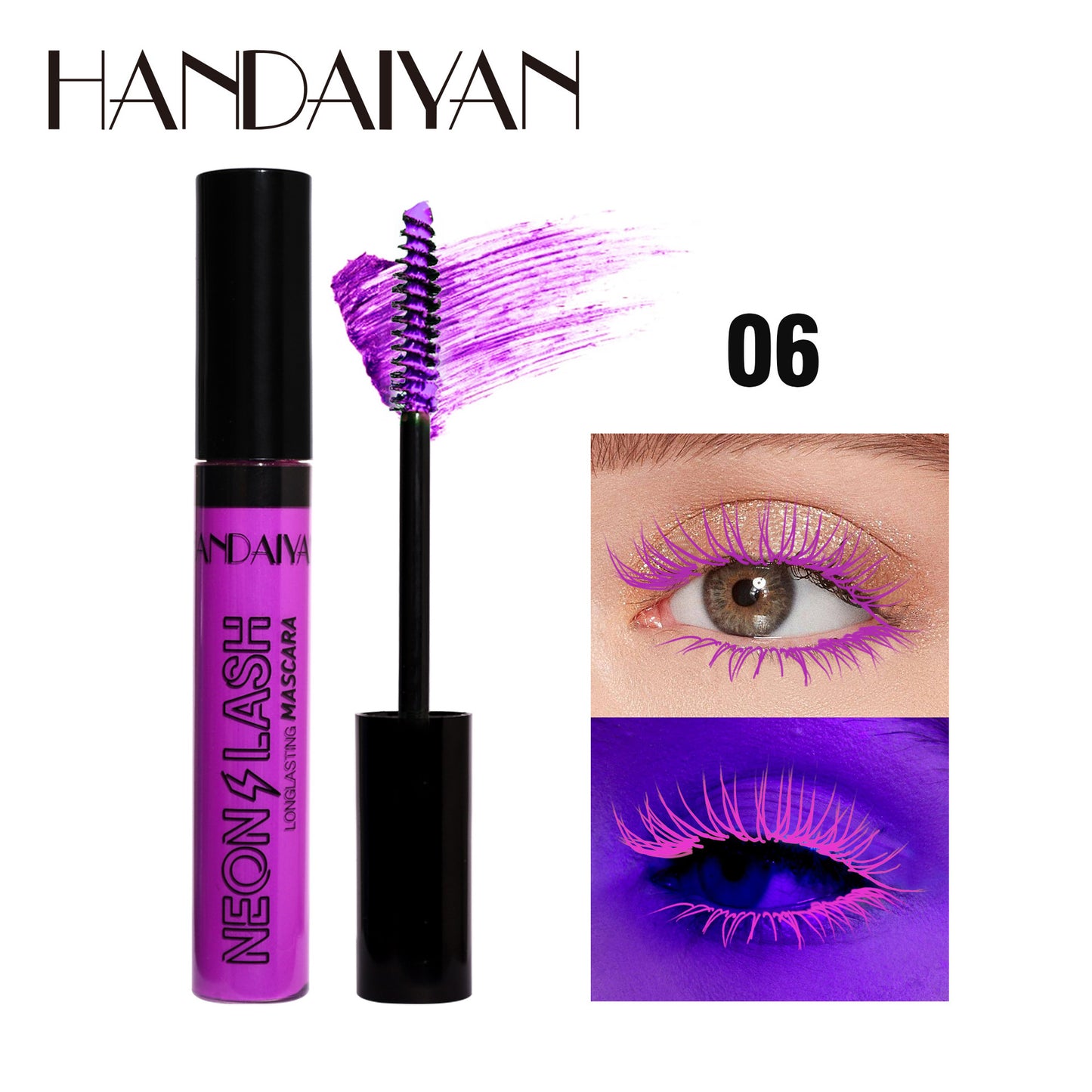 Neon Mascara HANDAIYAN Neon Lash Long-lasting Waterproof Bring Color To Your Eyes