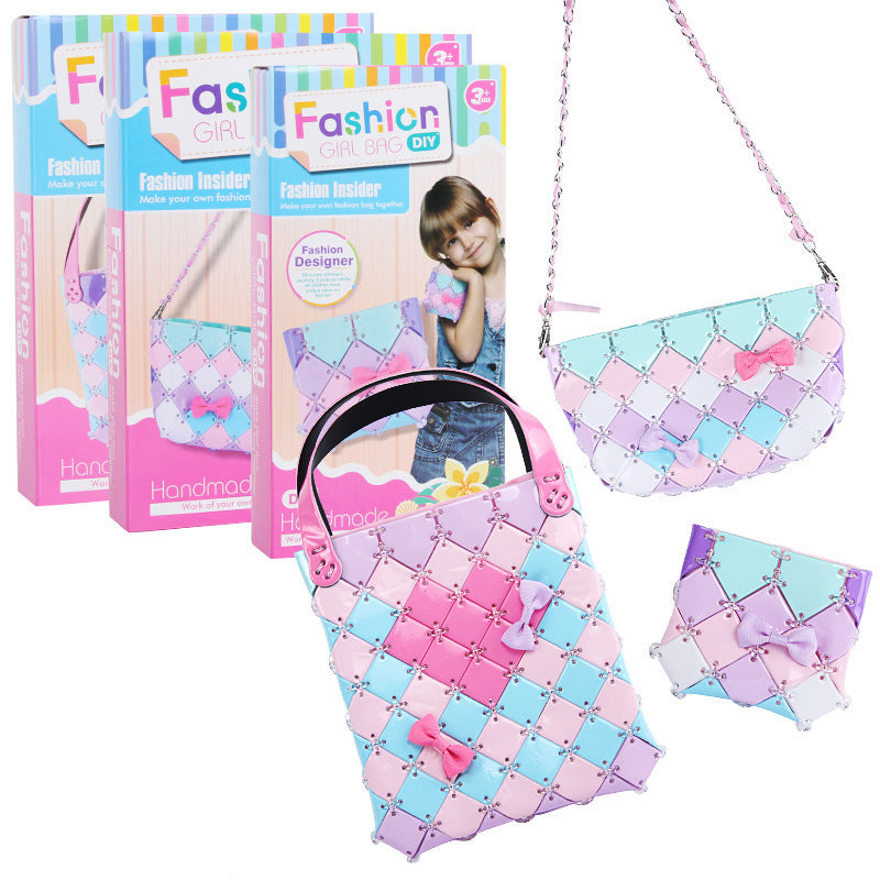 Gifts Toys for Girls - Stylish Girls Pink Crafted Chain Bag, Toys Birthday Gifts for Girls Age 6+