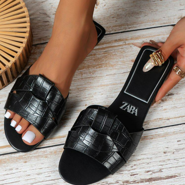 Flat Slipper Black For Women Size 41