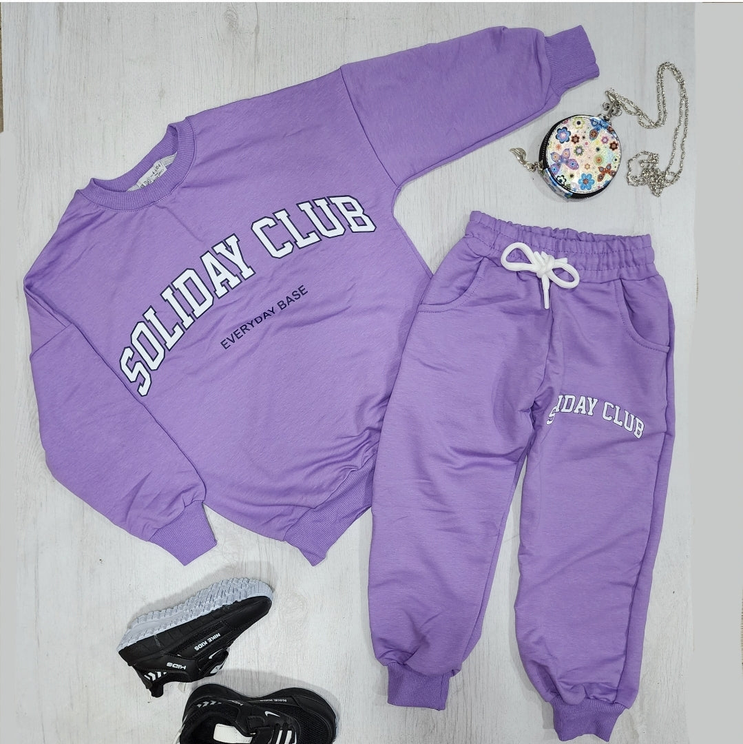 Purple Cotton 100% Outfit Long Sleeve