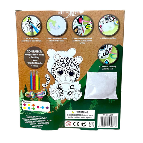 Painting&Sewing Diy Animal Doll Kit Degradable Felt