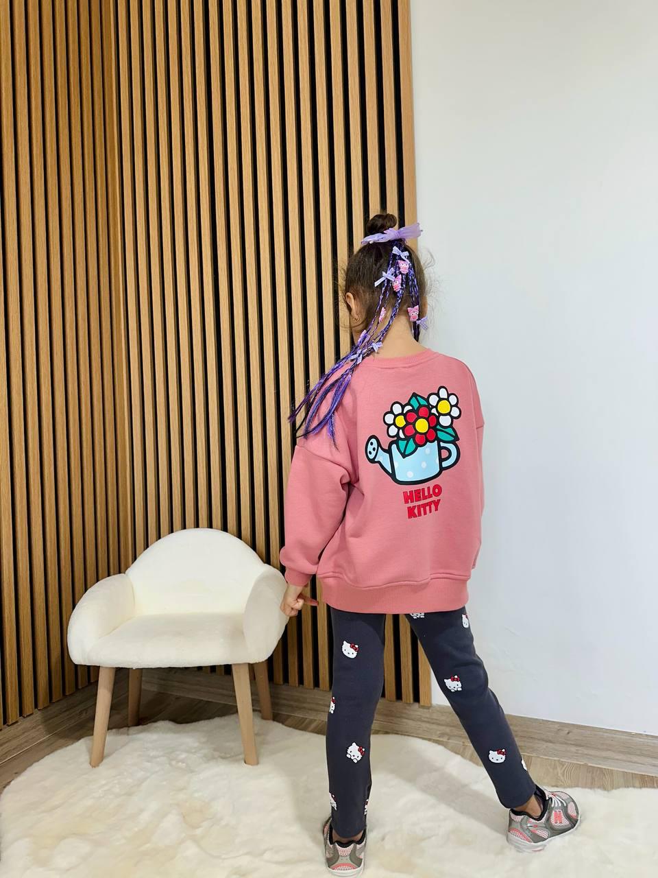 Outfit Cotton Set Hello Kitty Design Size 2-8y