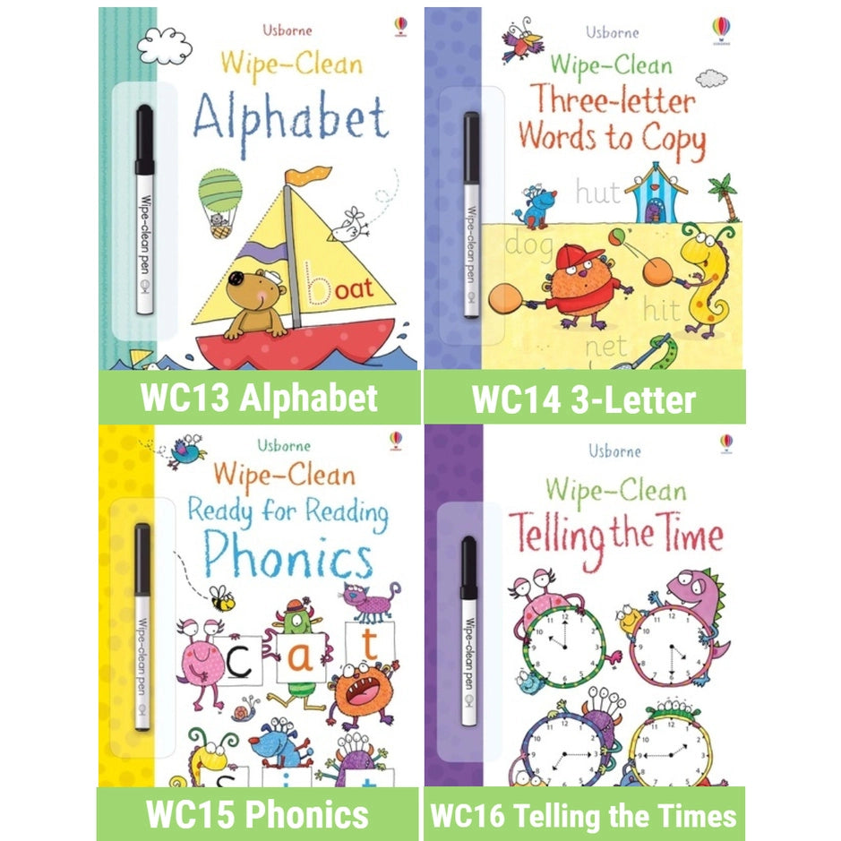 Usborne Wipe-Clean Books For Kids