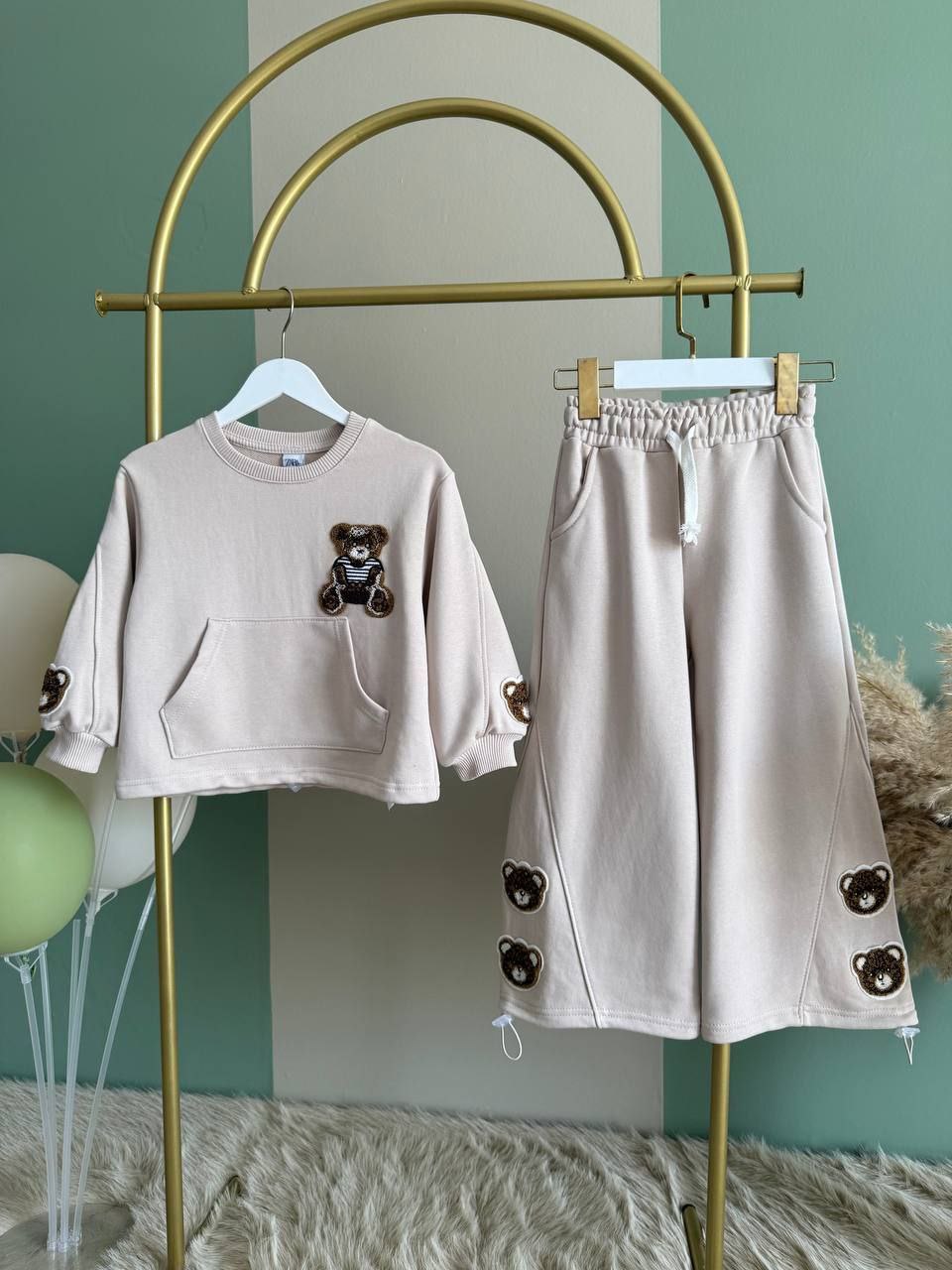 Outfit For Girls Bear Design Size 2-8y