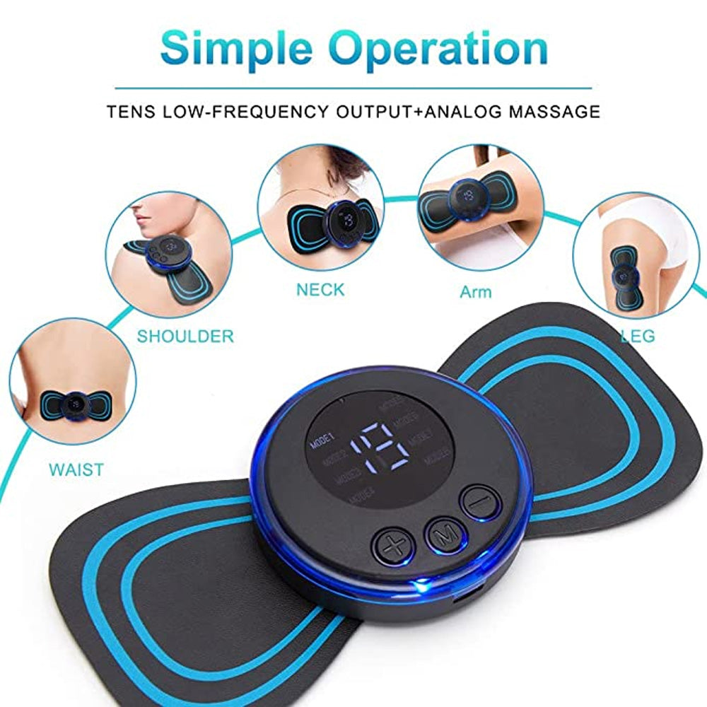 Mini Portable Electric Neck, Back & Body Pain Relief Massager