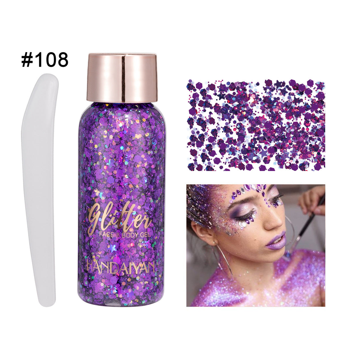 Glitter Makeup HANDAIYAN Gel Face And Body Multi-purpose