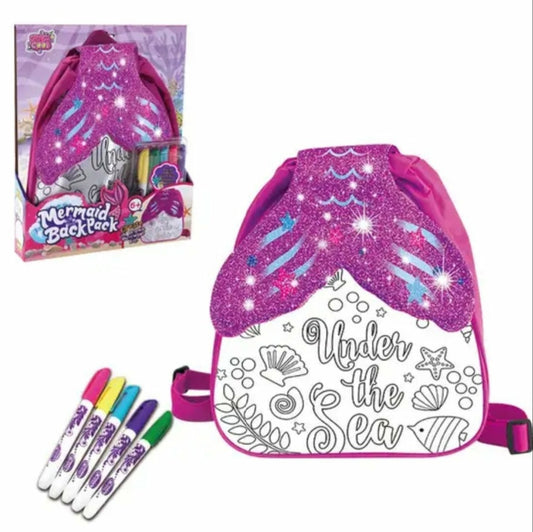 Diy Watercolor Backpack (5 Colors Washable Pens) For Kids
