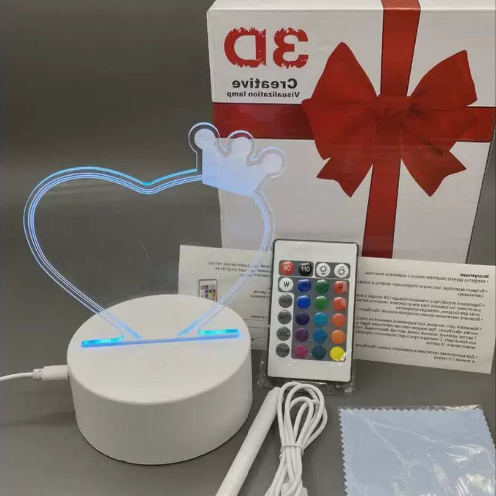 Led Light Board  3D Creative Visualization Lamp