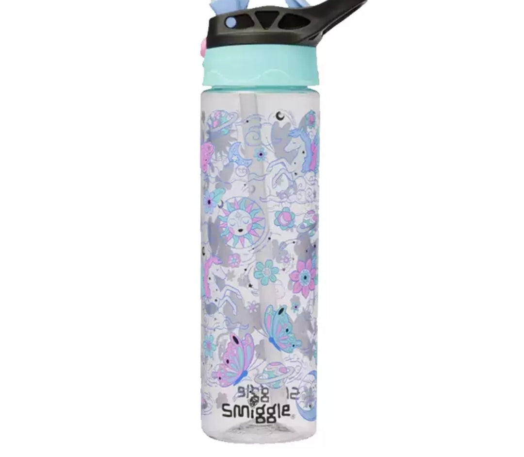 Smiggle Unicorn Butterfly Design Set Of 3pcs Bottle Lunch Box Backpack 42cm
