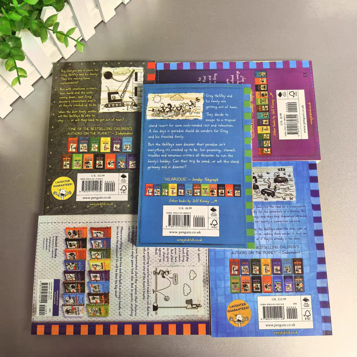 Diary Of A Wimpy Kid The Getaway 5 Books By Jeff Kinney 12-16