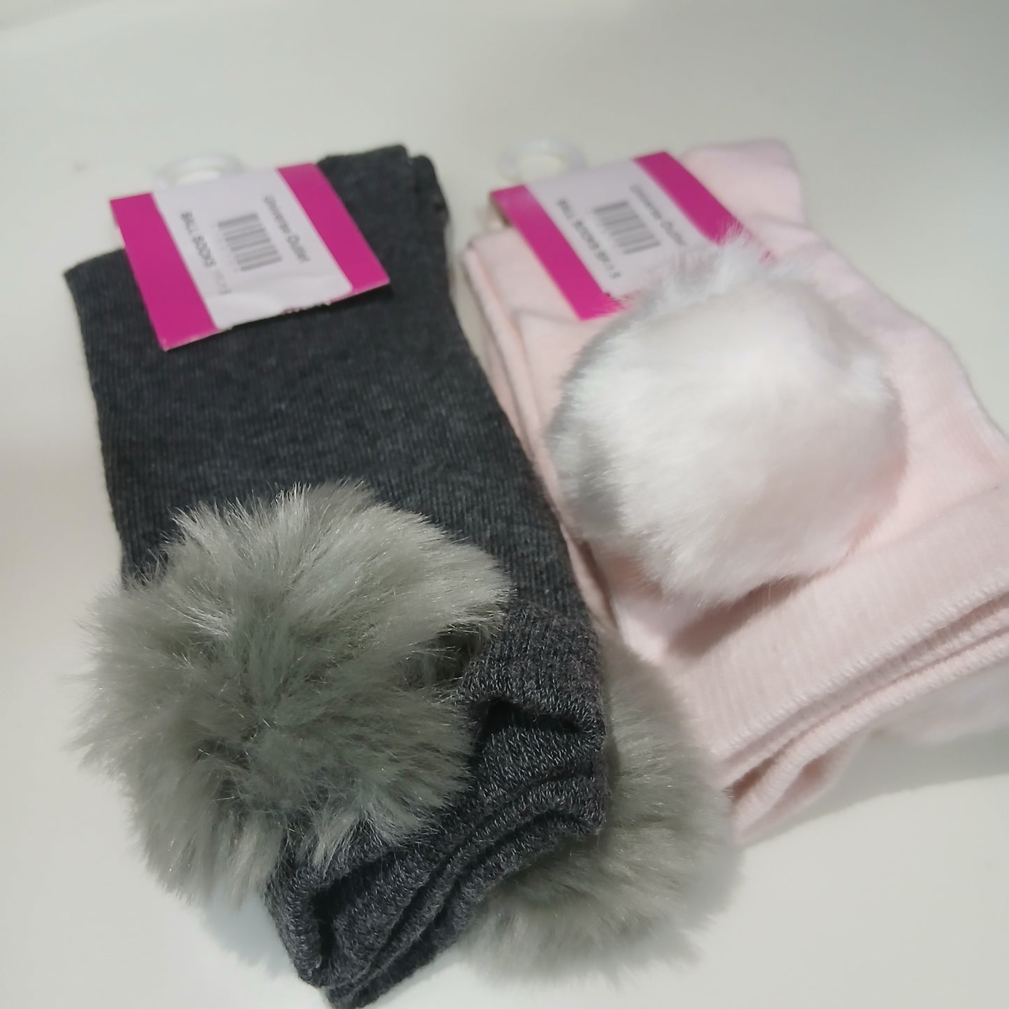 Long Socks For Girls With Balls Furry Design Size 35-42