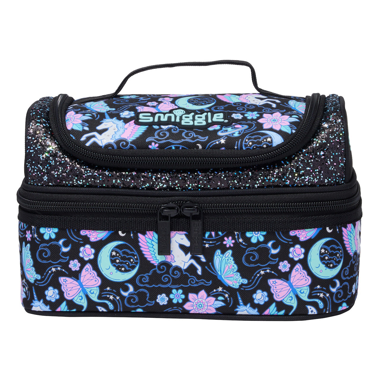 Smiggle Unicorn Butterfly Design Set Of 3pcs Bottle Lunch Box Backpack 42cm
