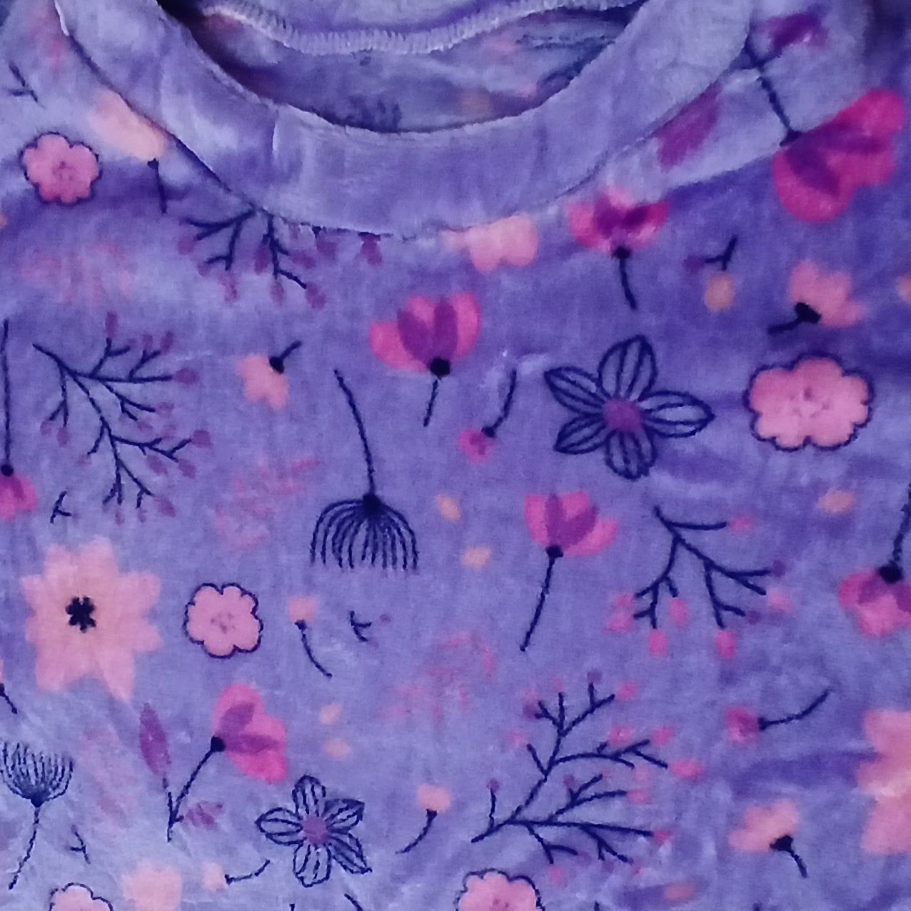 Pyjama Warm For Women Flower Design Size M-XL