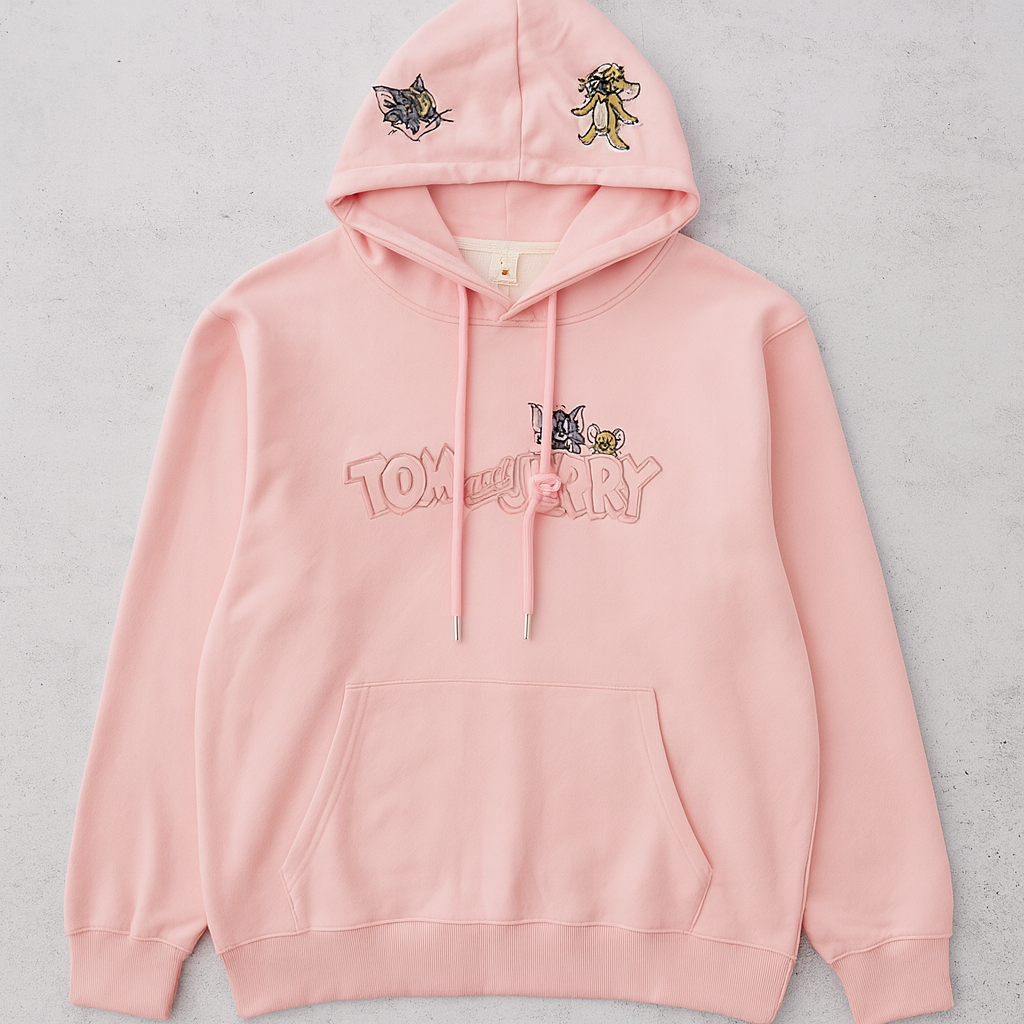 Hoodie Cotton Oversized S-L Tom&Jerry 3D Print