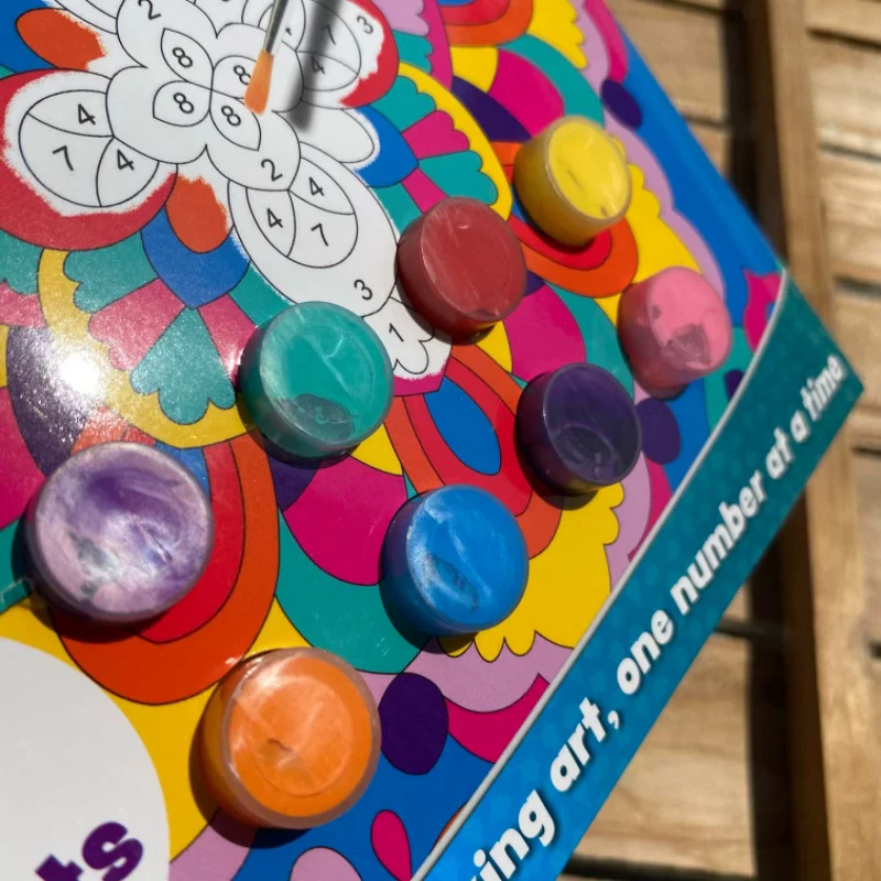Paint By Numbers Mandalas Kit With 8 Paints