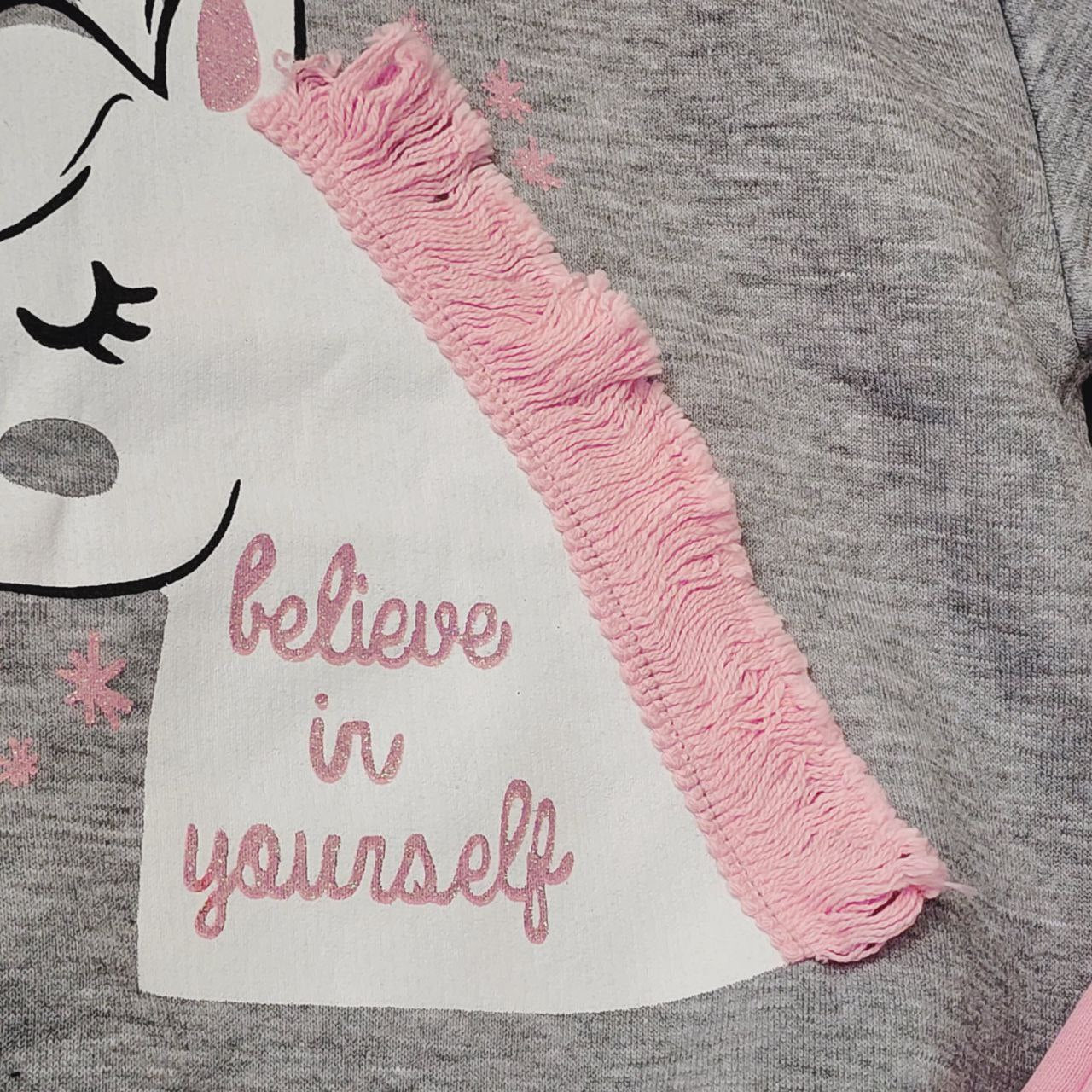 Warm Winter Fleece Outfit Unicorn Design for 11-12y