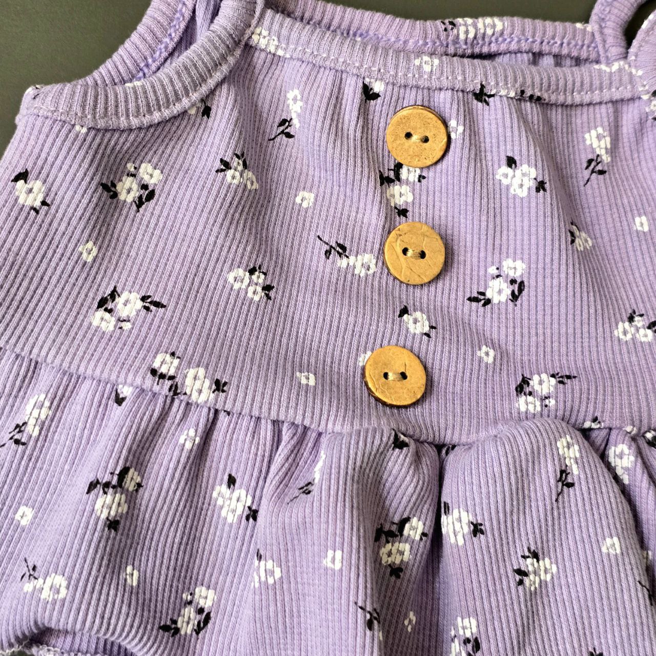 Cute Outfit For Girls Flower Design Set Of 2 Pcs Size 6months