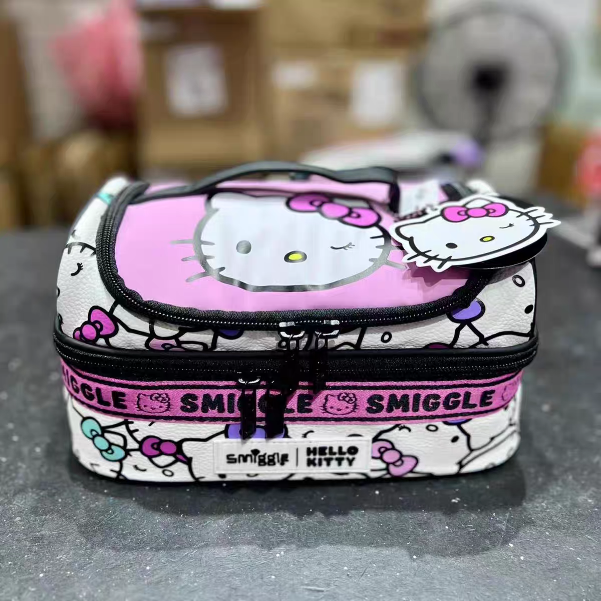 Smiggle Hello Kitty Design Set Of 3pcs Bottle Lunch Bag Backpack 42cm