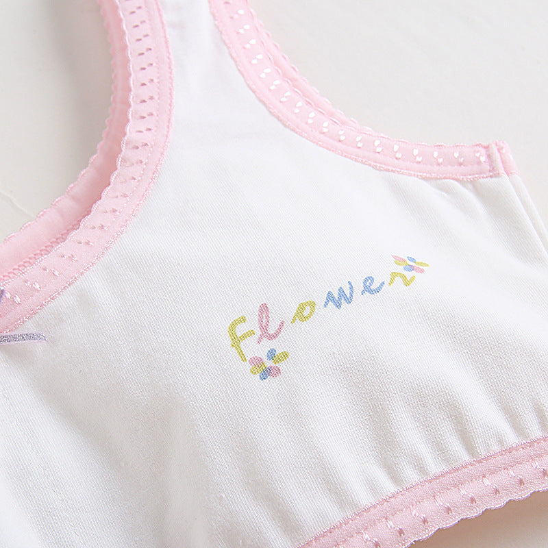 T Girls Stretch Sports Bra Wide Straps Set Of 4 Pcs Size 6-12y