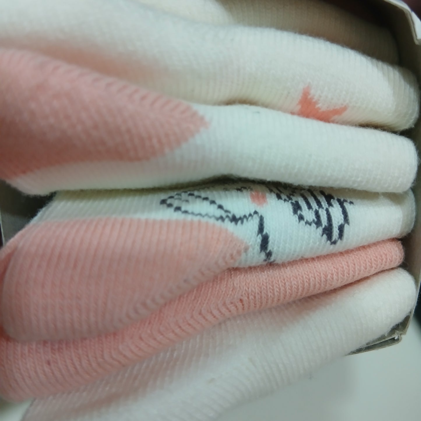 Long Socks Cotton For Girls Unicorn Design Size 23-26 For 2-4y (7 Pairs Set)