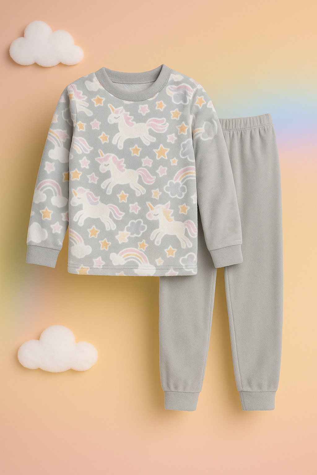 Warm Winter Pijama Unicorn Design Size 12y