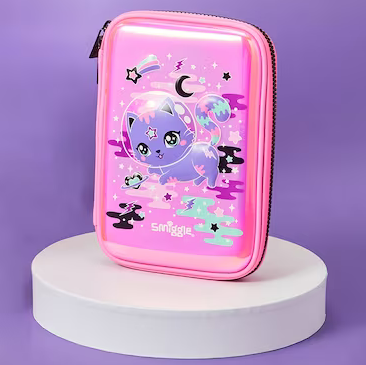 Smiggle Pencil Case | Hardtop | Cat | Space