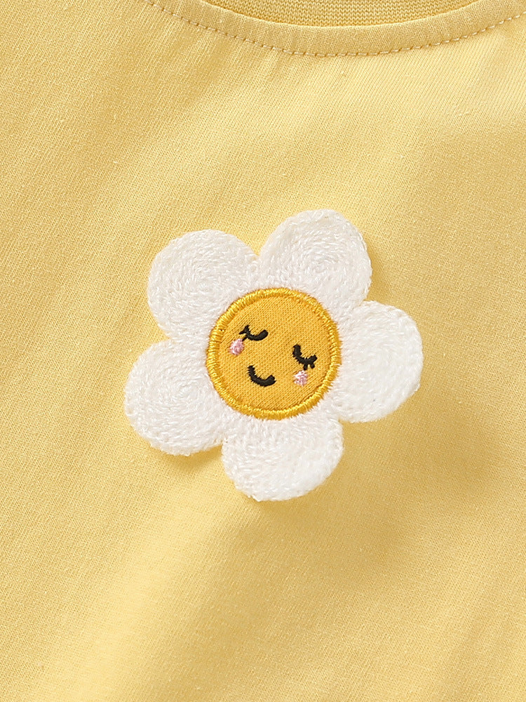 Girls Cotton Flowers – Soft Summer Outfit (4–12Y)