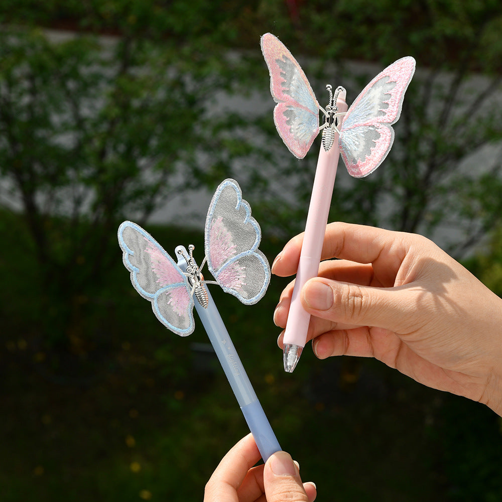 Butterfly Click Gel Pen Erasable Pen Crystal Blue 0.5mm