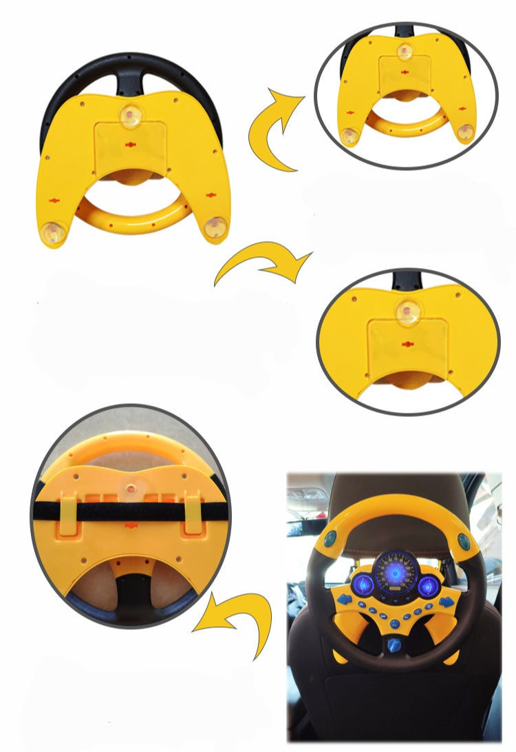 Learning Simulate Driver Steering Wheel Toy for Kids 3+