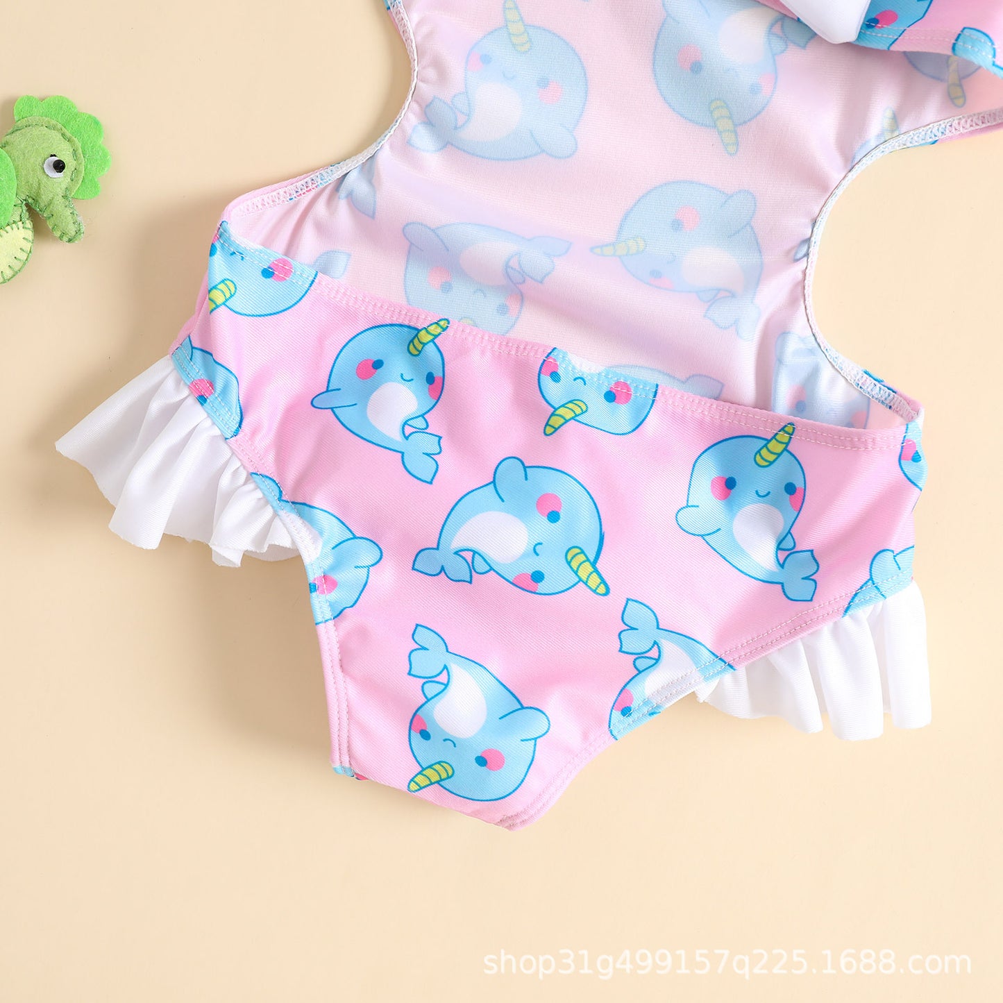 Narwhal Princess Cut-Out Swimsuit Size 1-6Y