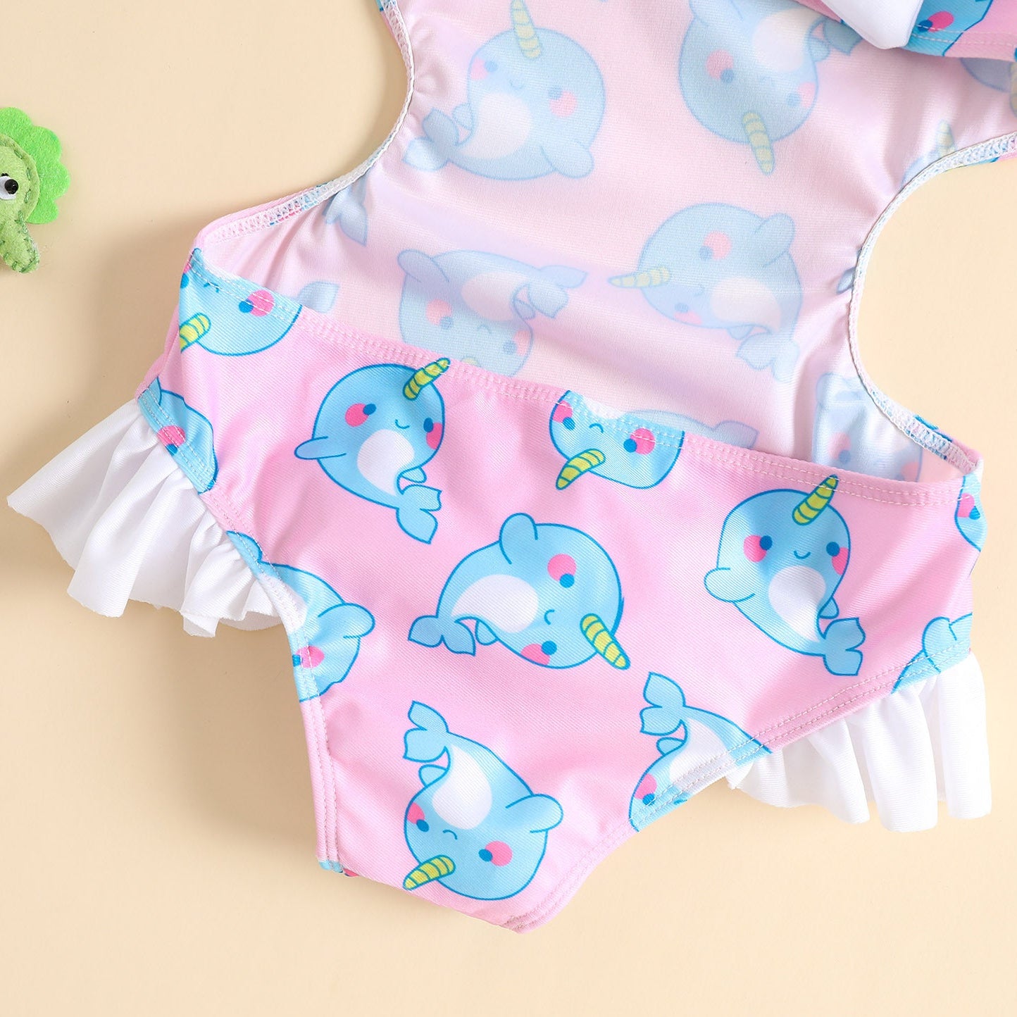 Narwhal Princess Cut-Out Swimsuit Size 1-6Y