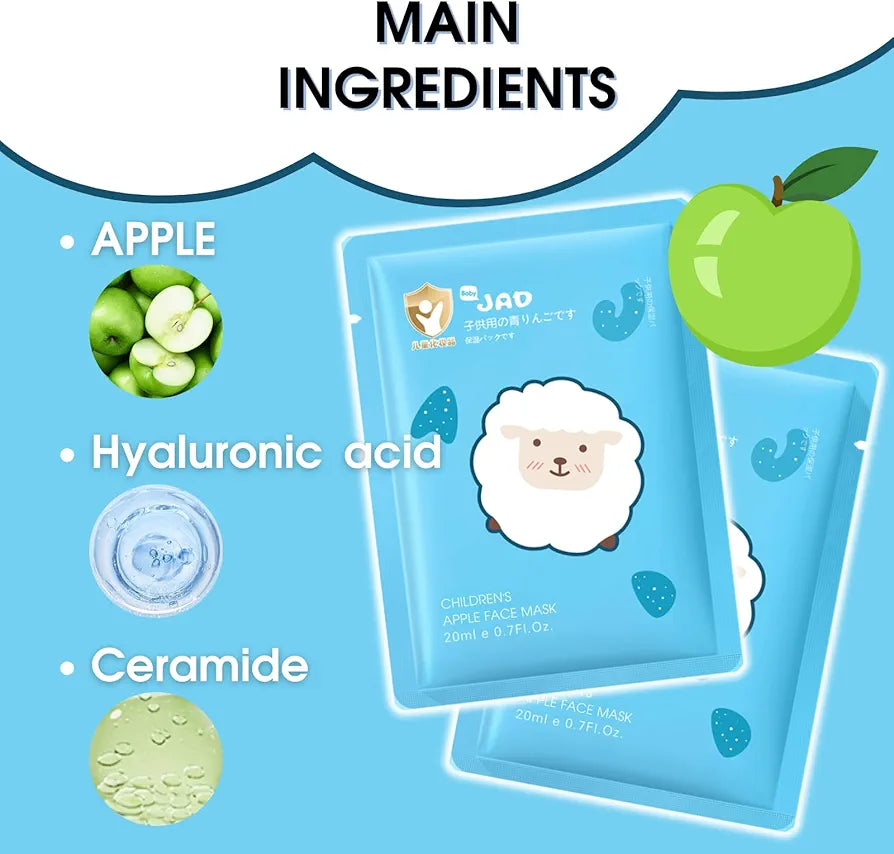 Face Mask Skincare for Teenage Animal Cute Painted Sheet Mask, Fruit Sheet Face Mask Set, Hydrating Face Mask Beauty