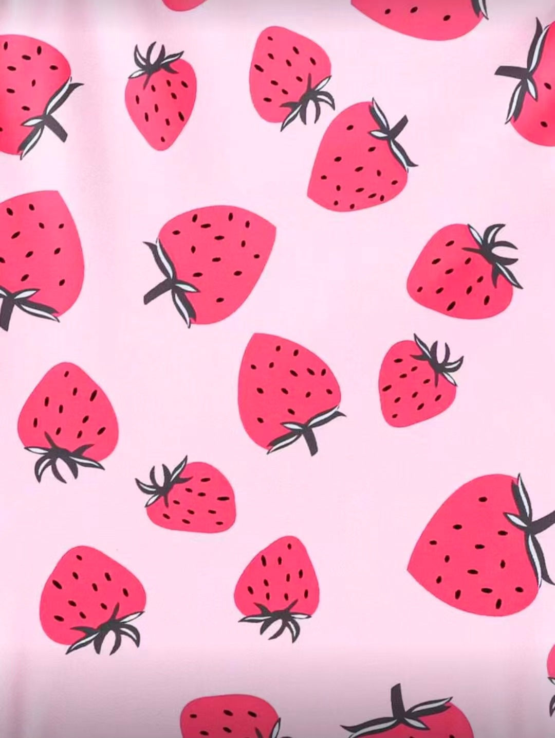 Girl Strawberry Print One-Piece Swimsuit | Size 4-7y