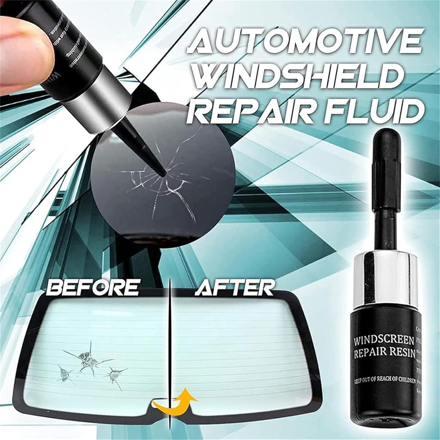 Glass Repair Windscreen Repair Resin 2 Bottles