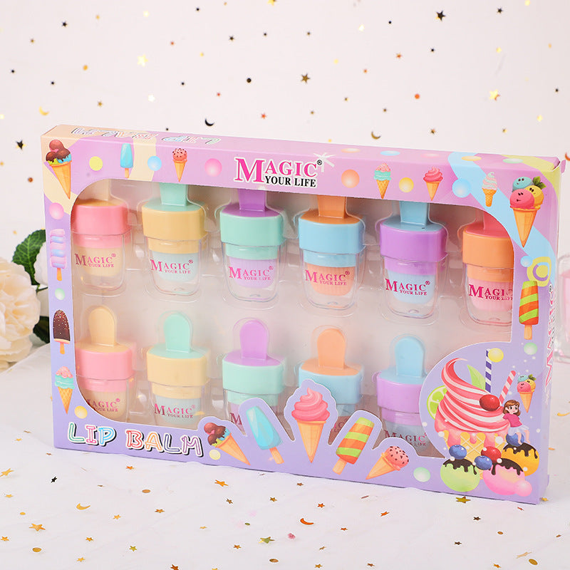 Cute Color change Lip Gloss Set Lip Magic Balm 12pcs Set