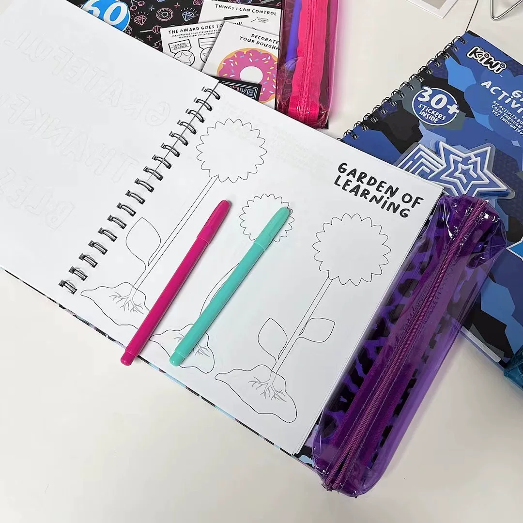 Mindful And Camo Games Activities Colouring Book With Pencil Case And 2 Markers