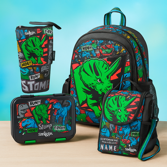 Smiggle Dinosaur Design  3pcs Set Backpack 36cm