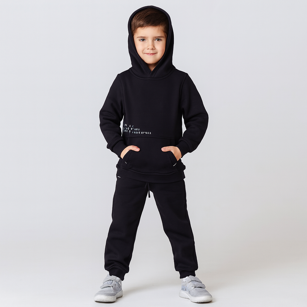 Warm Black Outfit For Boys Size 6y