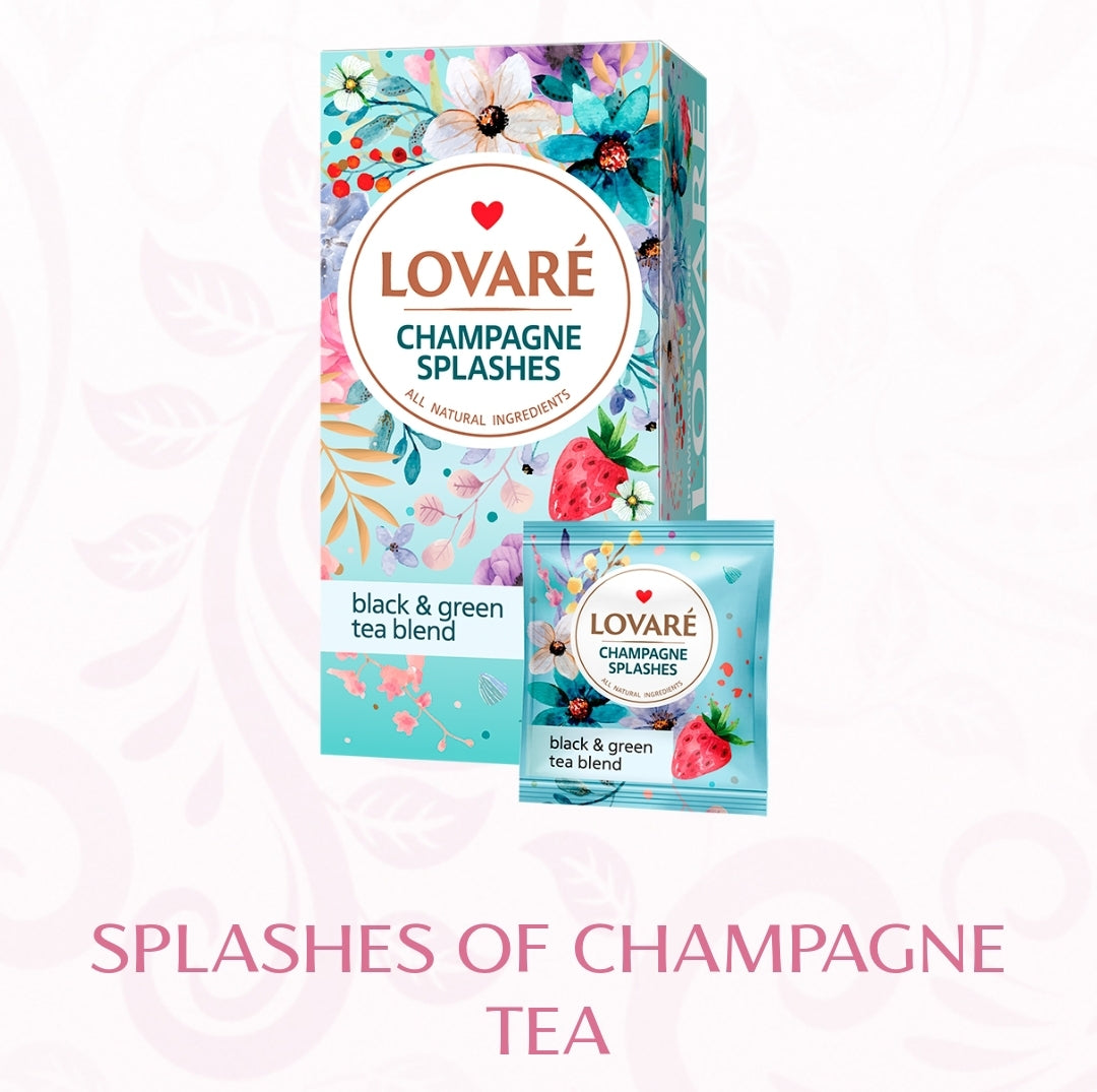 Lovare Tea in Sachets Made in Ukraine Many Flavors 24pcs Tea Box