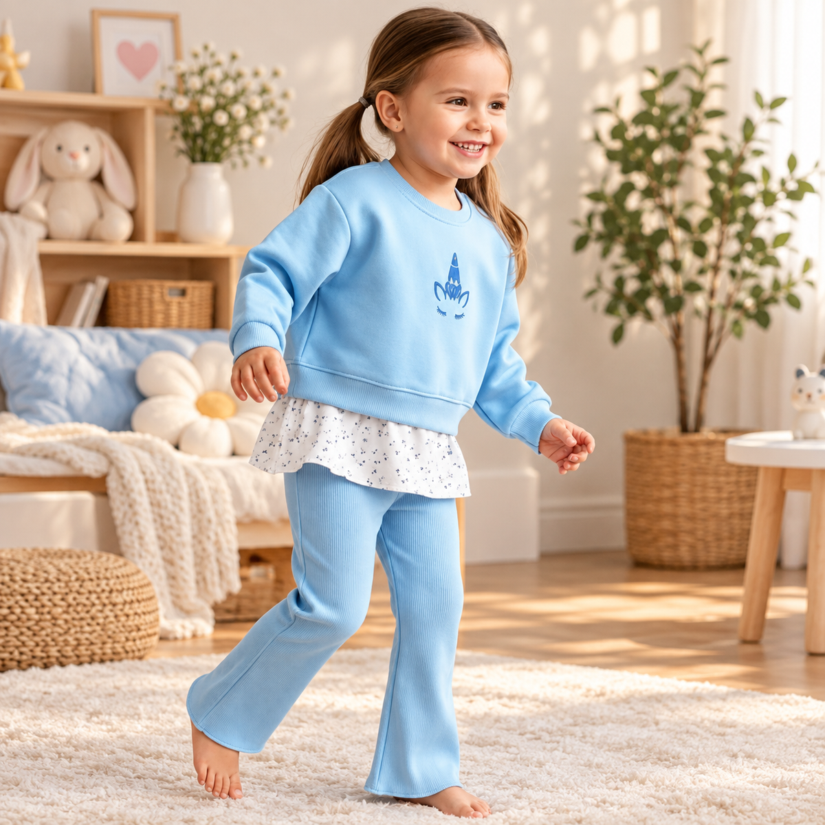 Kids’ Cotton Unicorn 2-Piece Outfit Set / 2–8Y