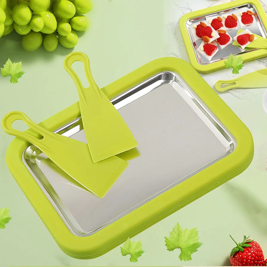 Home made Ice Cream Tray Ice Cream Maker + GIFT 2 Ice Cream Cup With 2 Spoon
