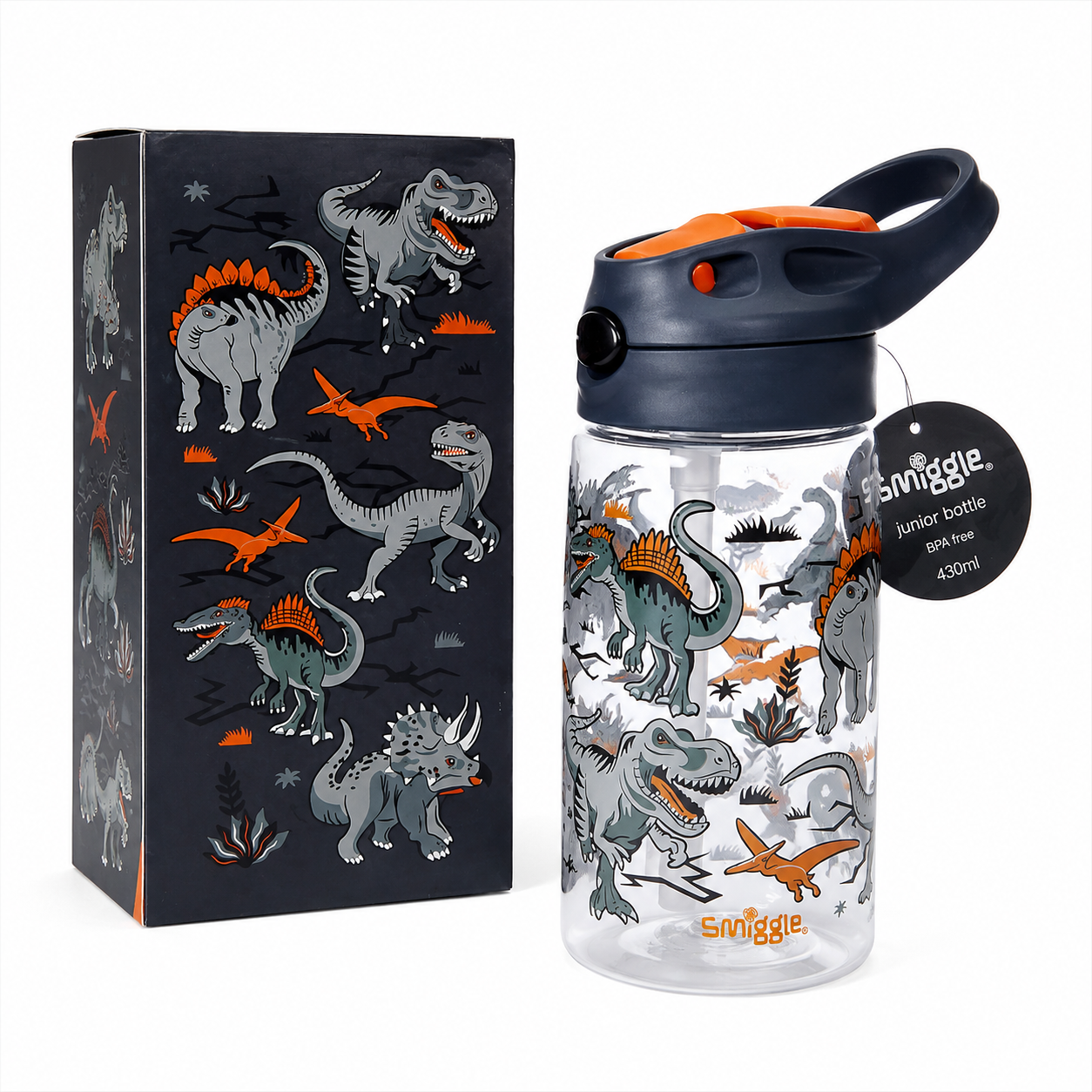 Smiggle Water Bottle | Dinosaur | 430ml