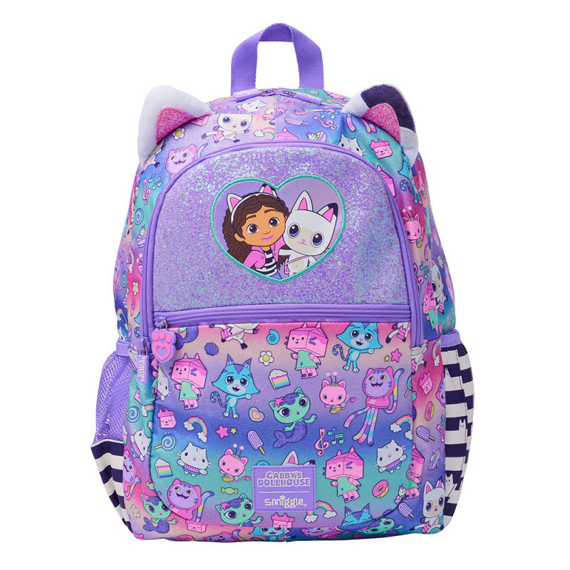Smiggle Gabby's Dollhouse Set Of 3pcs Bottle Lunch Box Backpack 42cm