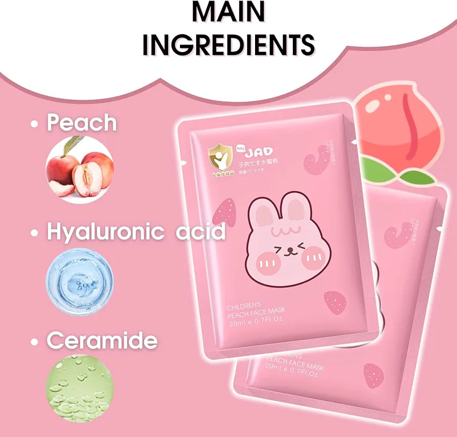 Face Mask Skincare for Teenage Animal Cute Painted Sheet Mask, Fruit Sheet Face Mask Set, Hydrating Face Mask Beauty